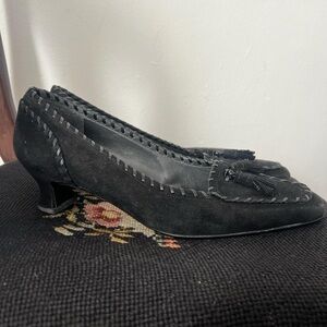 Stuart Weitzman Black Suede Heels